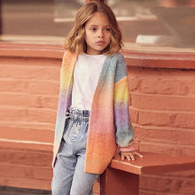 Load image into Gallery viewer, Rainbow Long Cosy Cardigan (3-12yrs)
