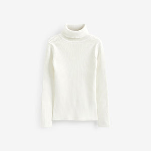 Ecru Marl Roll Neck Jumper (3-16yrs)