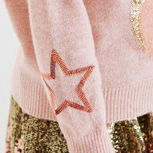 Load image into Gallery viewer, Pink Sequin Unicorn Knitted Jumper (3-12yrs)
