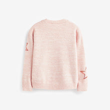 Load image into Gallery viewer, Pink Sequin Unicorn Knitted Jumper (3-12yrs)
