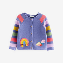 Load image into Gallery viewer, Blue Character Cardigan (3mths-5yrs)
