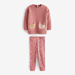 Pink Jumper And Leggings Set (3mths-7yrs)