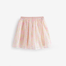 Load image into Gallery viewer, Pink Multi Floral Sequin Skirt (3-12yrs)
