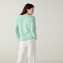 Load image into Gallery viewer, Light Blue Stitchy V-Neck Jumper
