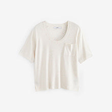 Load image into Gallery viewer, Ecru Cream Short Sleeve Neppy T-Shirt
