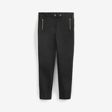 Load image into Gallery viewer, Black Zipped Detail Skinny Trousers
