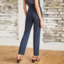 Load image into Gallery viewer, Navy Blue Tailored Stretch Slim Trousers
