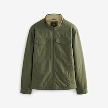 Load image into Gallery viewer, Khaki Green Borg Lined Shacket
