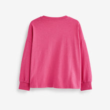 Load image into Gallery viewer, Pink Studded Star Cuffed Long Sleeve T-Shirt (3-12yrs)
