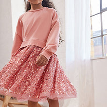 Load image into Gallery viewer, Pink Sequin Sweat Dress (3-12yrs)
