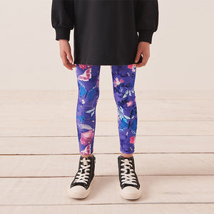 Black/Purple Butterfly Hoodie & Leggings Set (3-12yrs)