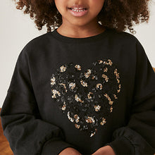 Load image into Gallery viewer, Black Animal Sequin Sweat Dress (3-12yrs)
