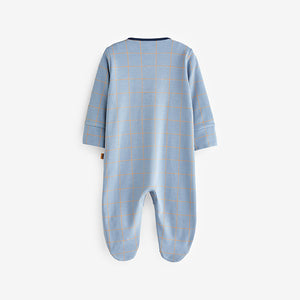 Blue Baby Sleepsuits 3 Pack (0-18mths)