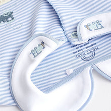 Load image into Gallery viewer, Blue/White Baby Sleepsuits 3 Pack (0-18mths)
