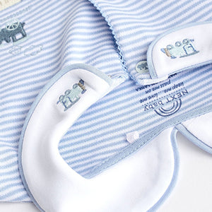 Blue/White Baby Sleepsuits 3 Pack (0-18mths)