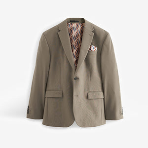 Taupe Skinny Fit Motionflex Stretch Suit: Jacket