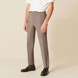 Taupe Skinny Fit Motionflex Stretch Suit: Trousers