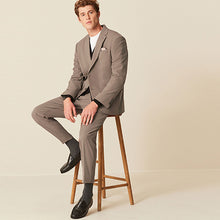 Load image into Gallery viewer, Taupe Skinny Fit Motionflex Stretch Suit: Trousers
