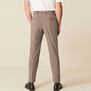 Taupe Skinny Fit Motionflex Stretch Suit: Trousers