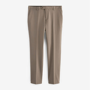 Taupe Skinny Fit Motionflex Stretch Suit: Trousers