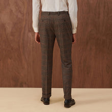 Load image into Gallery viewer, Brown Check Suit Trousers

