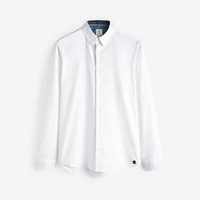 Load image into Gallery viewer, White Stretch Oxford Long Sleeve Shirt
