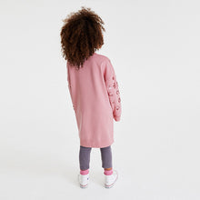 Load image into Gallery viewer, Pink Animal Sequin Soft Jumper Dress (3-12yrs)
