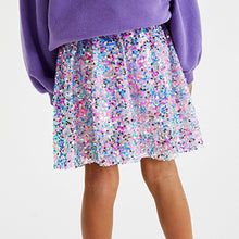 Load image into Gallery viewer, Pink/Blue/Silver Sequin Skirt (3-12yrs)
