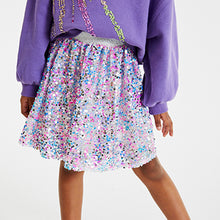 Load image into Gallery viewer, Pink/Blue/Silver Sequin Skirt (3-12yrs)
