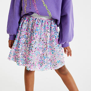 Pink/Blue/Silver Sequin Skirt (3-12yrs)