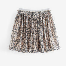 Load image into Gallery viewer, Neutral Pink/Black Animal Print Sequin Skirt (3-12yrs)
