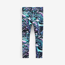 Load image into Gallery viewer, Pink/Blue/Marble Swirl Sports Leggings (3-12yrs)
