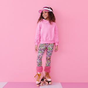 Pink Embroidered Animal Hoodie and Legging Set (3-12yrs)