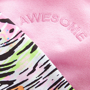 Pink Embroidered Animal Hoodie and Legging Set (3-12yrs)