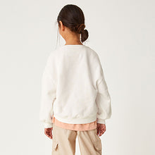 Load image into Gallery viewer, Ecru Cream Sequin Crew Sweatshirt Top (3-12yrs)
