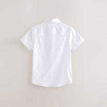 Load image into Gallery viewer, White 100% Cotton Tipped Collar Shirt (3-12yrs)
