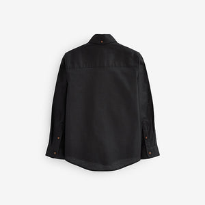 Black Long Sleeve Oxford Shirt (3-12yrs)