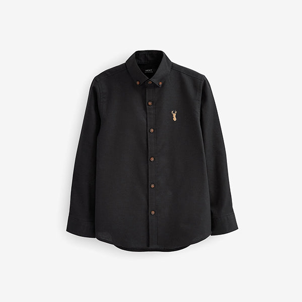 Black Long Sleeve Oxford Shirt (3-12yrs)