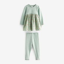 Load image into Gallery viewer, Mint Green Dress &amp; Legging Set (3mths-6yrs)
