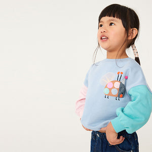 Blue Ladybird Sweatshirt (3mths-6yrs)