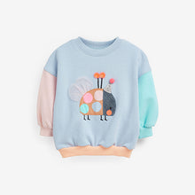 Load image into Gallery viewer, Blue Ladybird Sweatshirt (3mths-6yrs)
