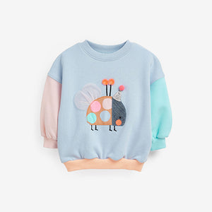 Blue Ladybird Sweatshirt (3mths-6yrs)