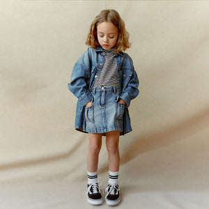 Denim Blue Cargo Skirt (3-12yrs)