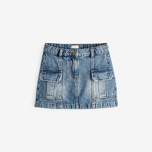 Denim Blue Cargo Skirt (3-12yrs)