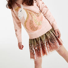 Load image into Gallery viewer, Gold Ombre Sequin Skirt (3-12yrs)
