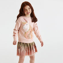 Load image into Gallery viewer, Gold Ombre Sequin Skirt (3-12yrs)
