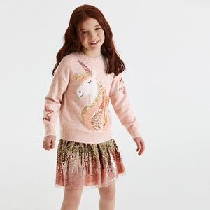 Gold Ombre Sequin Skirt (3-12yrs)