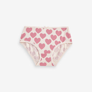 Pink/Green Heart Floral 10 Pack Briefs (1.5-12yrs)