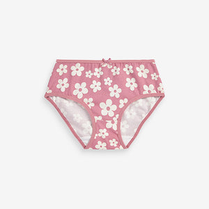 Pink/Green Heart Floral 10 Pack Briefs (1.5-12yrs)