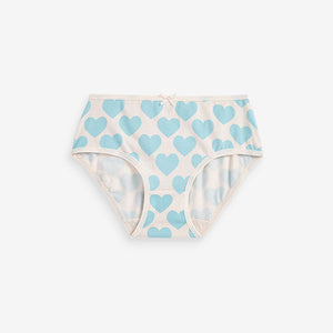 Pink/Green Heart Floral 10 Pack Briefs (1.5-12yrs)